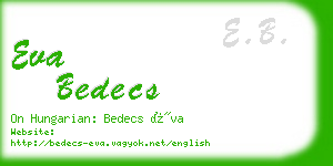 eva bedecs business card
